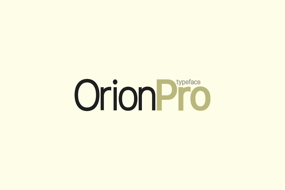 Пример шрифта Orion